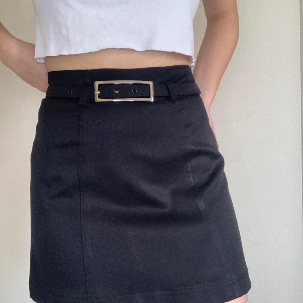 La Belle Belted Mini Skirt